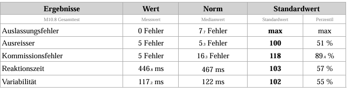 QIK-Test Ergebnis 4
